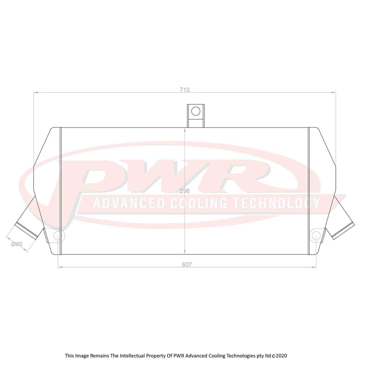 PWR Large 68mm Intercooler - Mitsubishi Evo 7 01-03