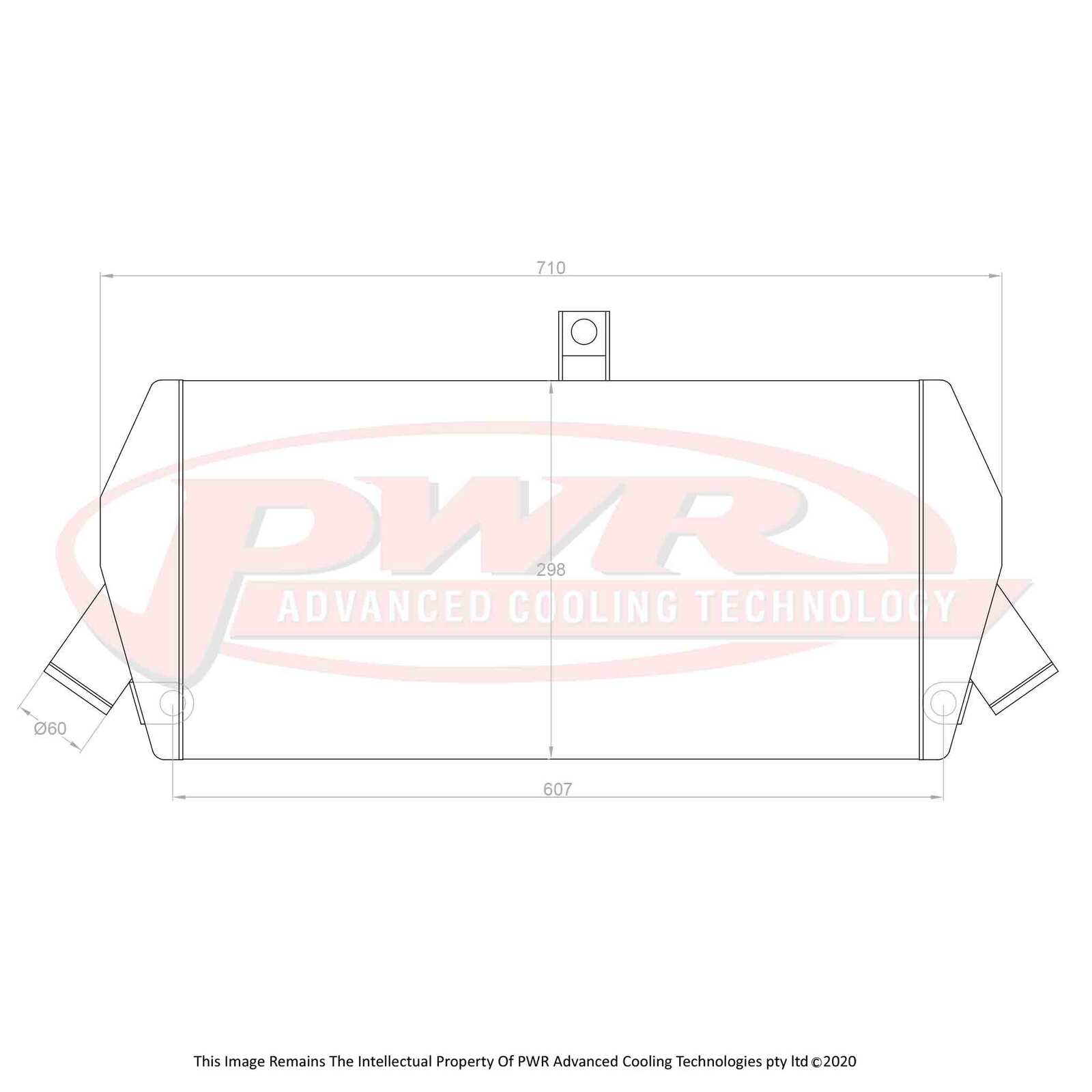 PWR Large 68mm Intercooler - Mitsubishi Evo 7 01-03
