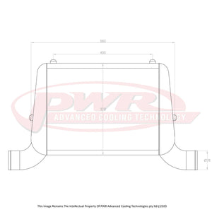 PWR 3" Outlets 68mm Intercooler - Mazda RX2-RX7 Series 1-3 12AT/13BT Rotary 70-85