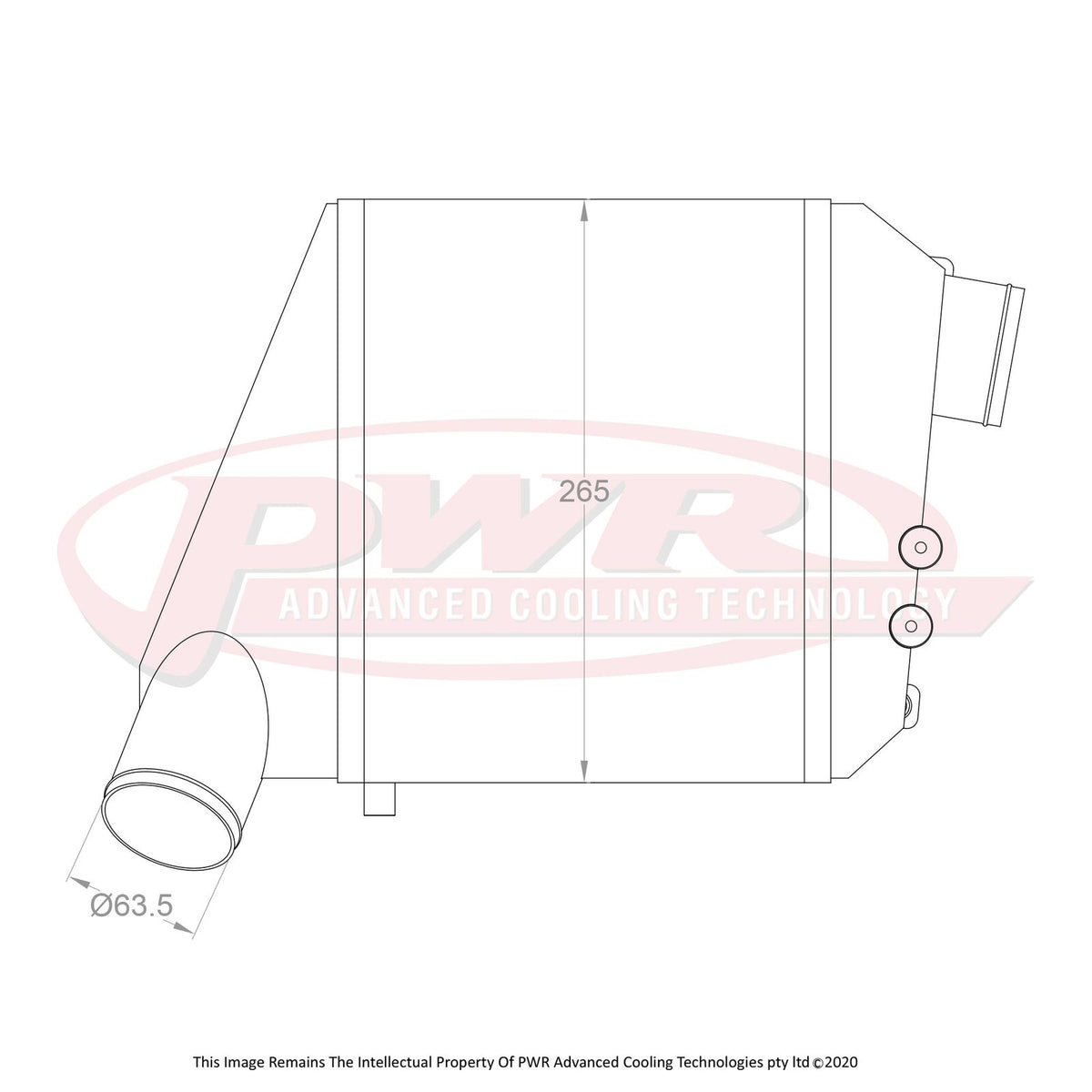 PWR 116mm Intercooler - Suits factory Location - Toyota Supra 93-02
