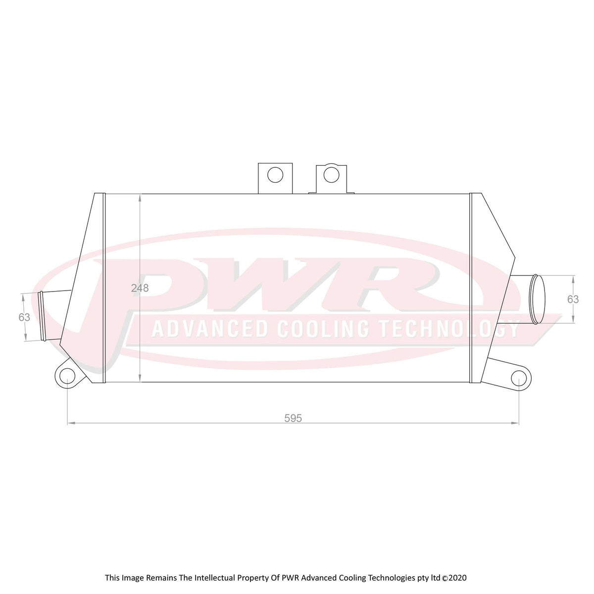 PWR 68mm Intercooler - Mitsubishi Evo 2-3 94-96
