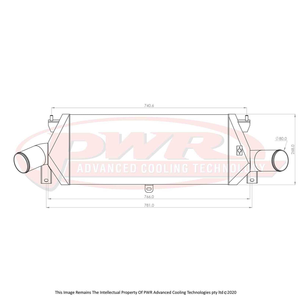 PWR 81mm Intercooler - Nissan Skyline R34 GTR 99-02