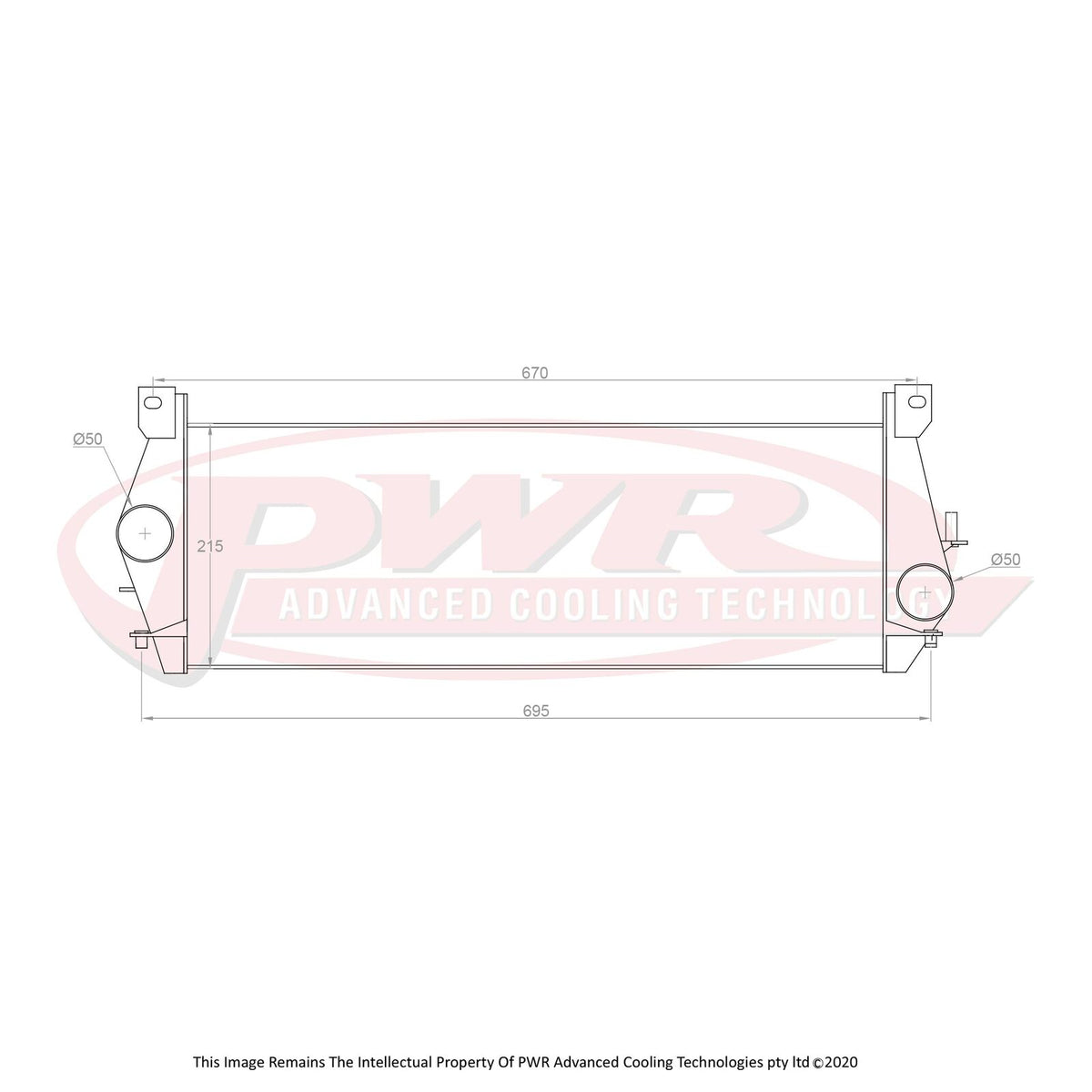 PWR 55mm Intercooler - Land Rover Defender TD5 98-06