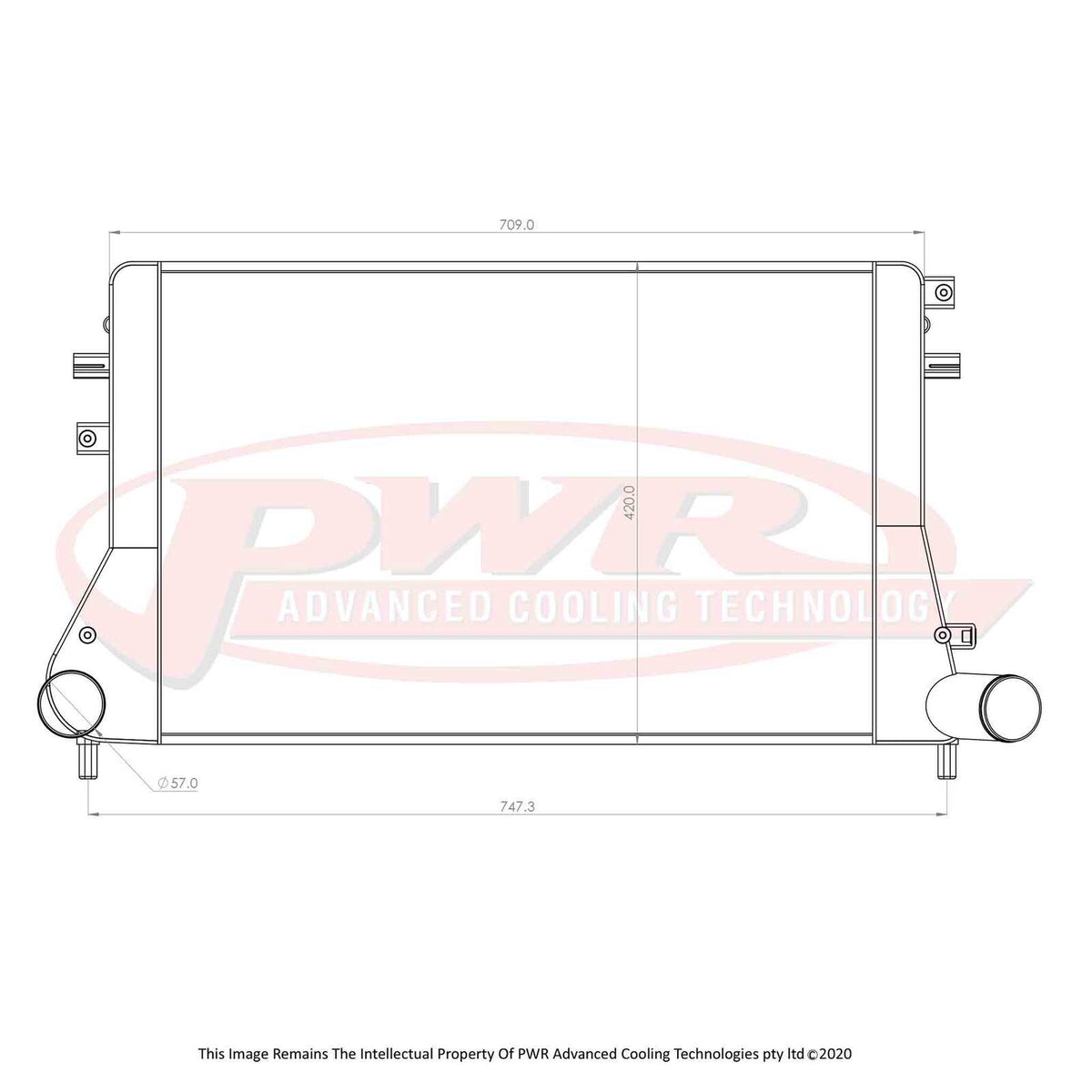 PWR 55mm Elite Series Intercooler - VW Golf MK6 inc R 09-12