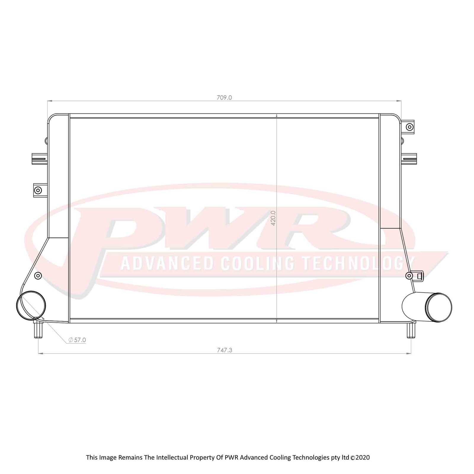 PWR 55mm Elite Series Intercooler - VW Golf MK6 inc R 09-12