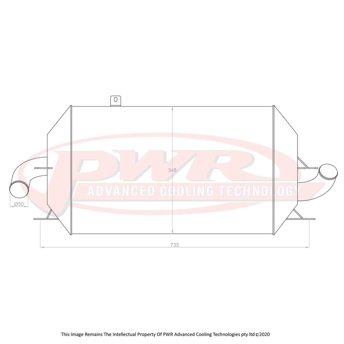 PWR 55mm Intercooler - Ford Focus XR5 06-11