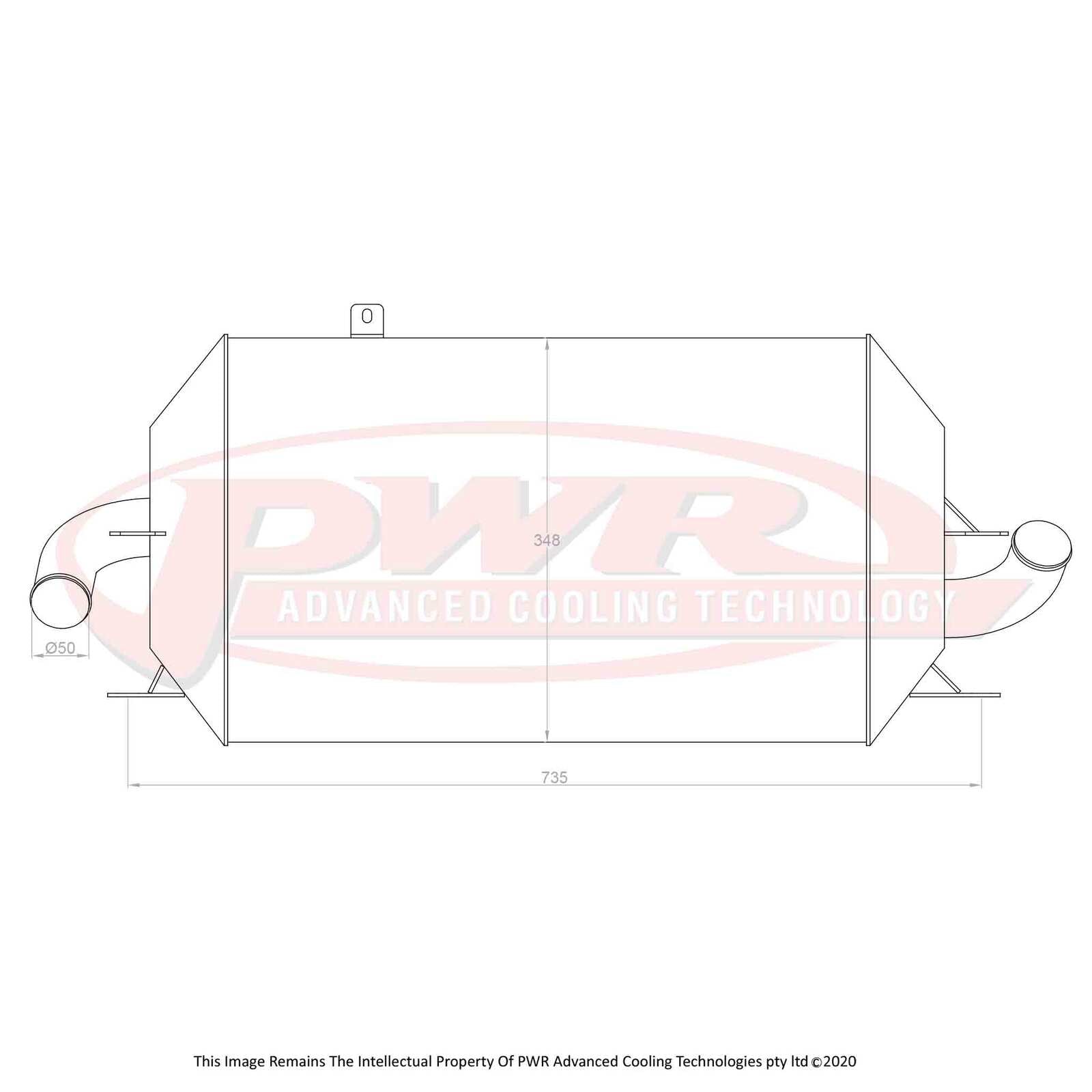 PWR 55mm Intercooler - Ford Focus XR5 06-11