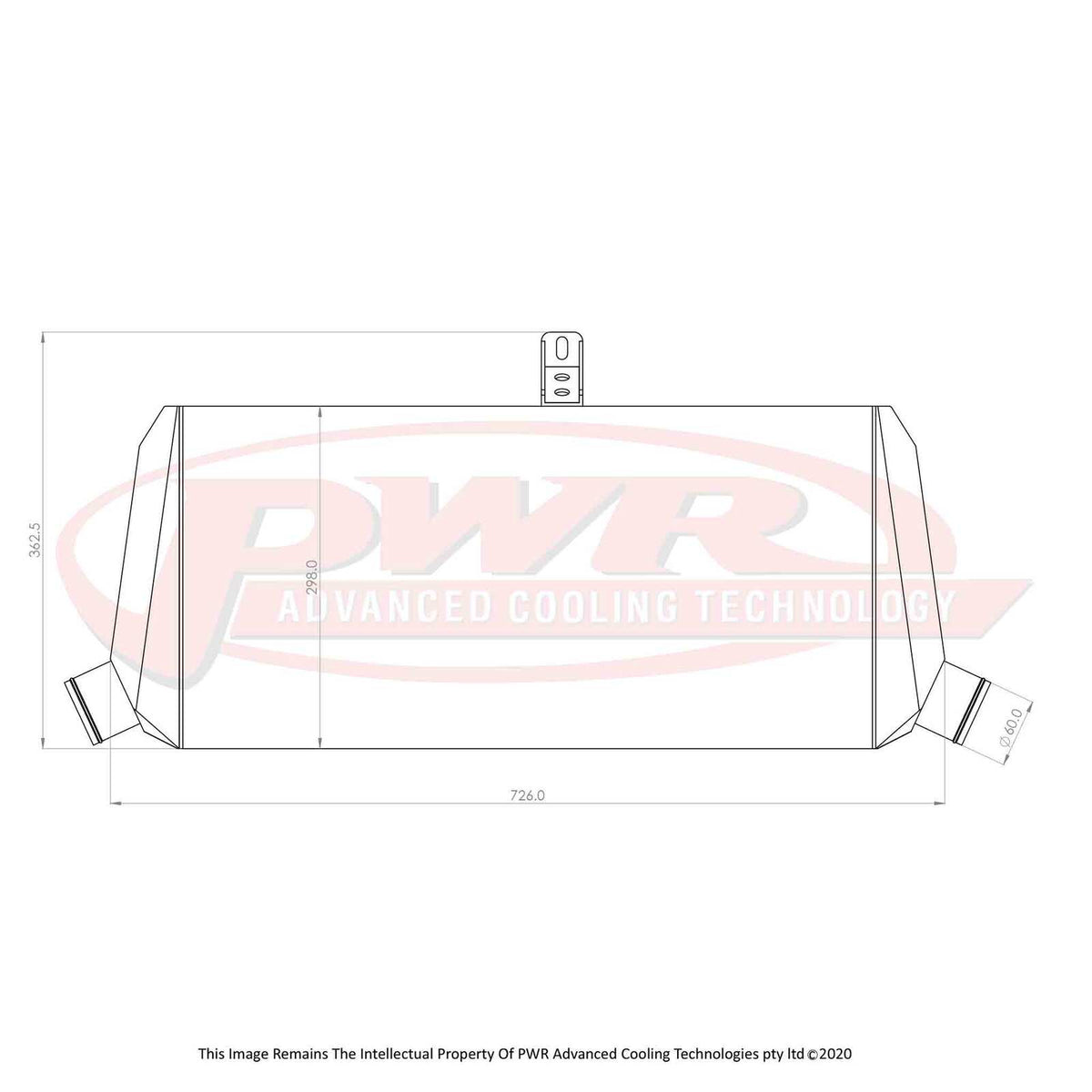 PWR Large 68mm Intercooler - Mitsubishi Evo 8-9 03-07