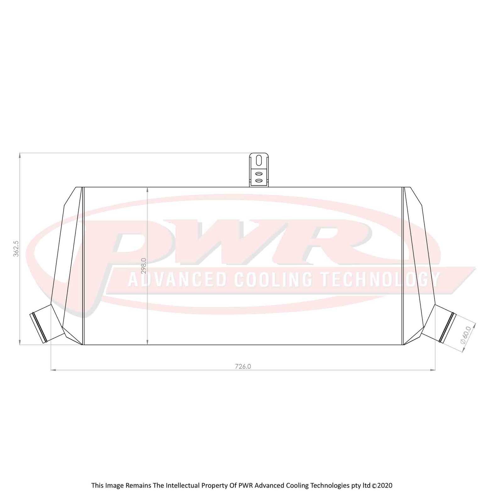 PWR Large 68mm Intercooler - Mitsubishi Evo 8-9 03-07