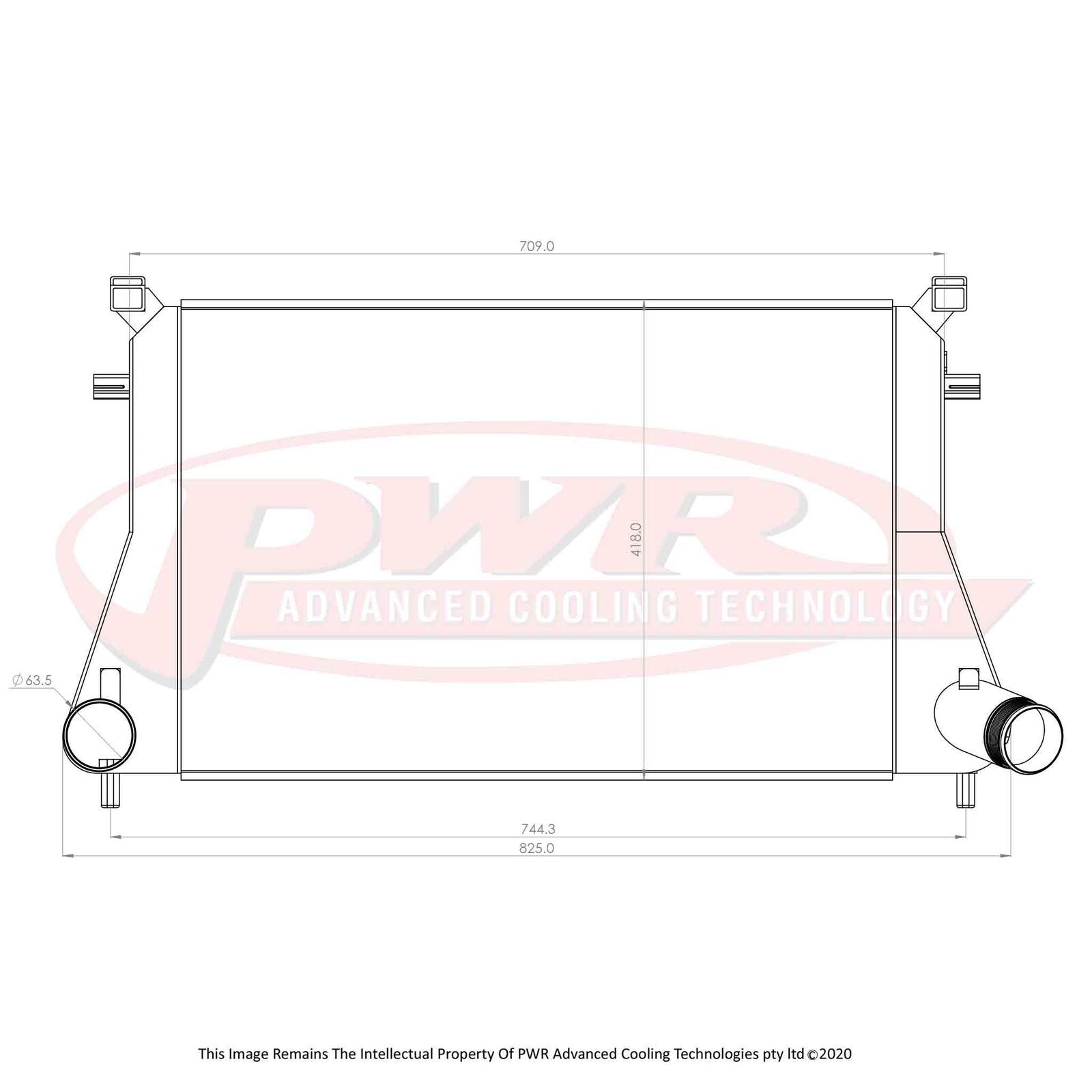 PWR 55mm Intercooler - L/W Elite Core - VW Golf MK7/7.5 12+