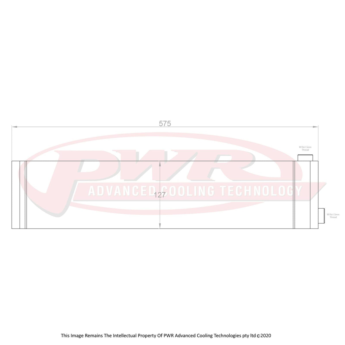 PWR Extruded Tube Engine Oil Cooler - Mazda RX7 FC Series 4-5 85-92