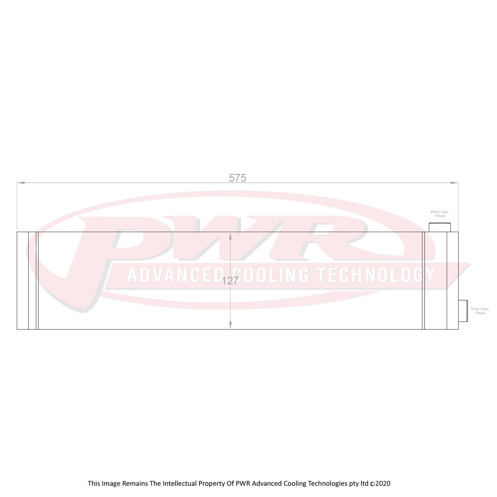 PWR Extruded Tube Engine Oil Cooler - Mazda RX7 FC Series 4-5 85-92