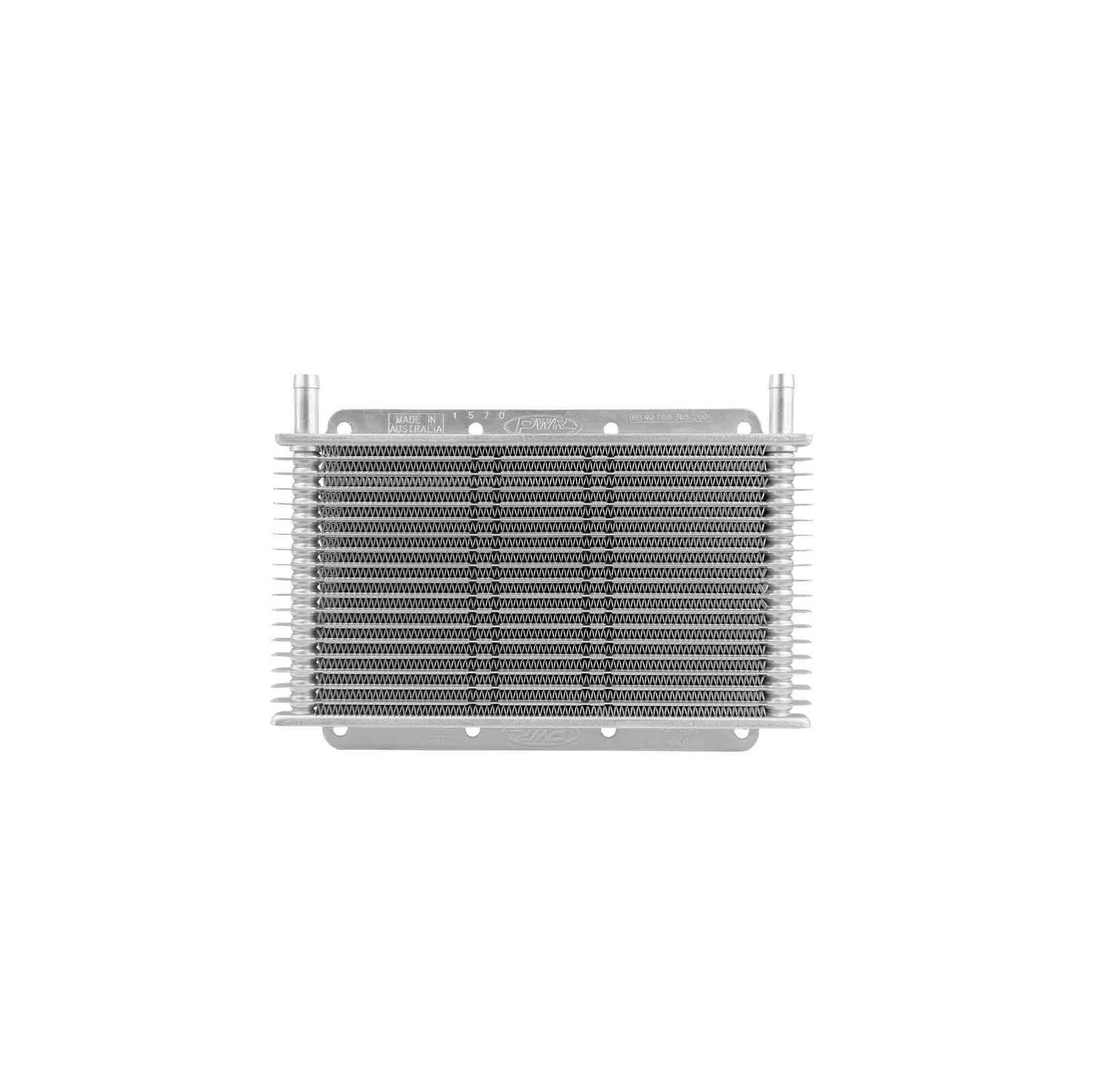 PWR Trans Oil Cooler - 280 x 150 x 19mm - 1/2" Hose Barb