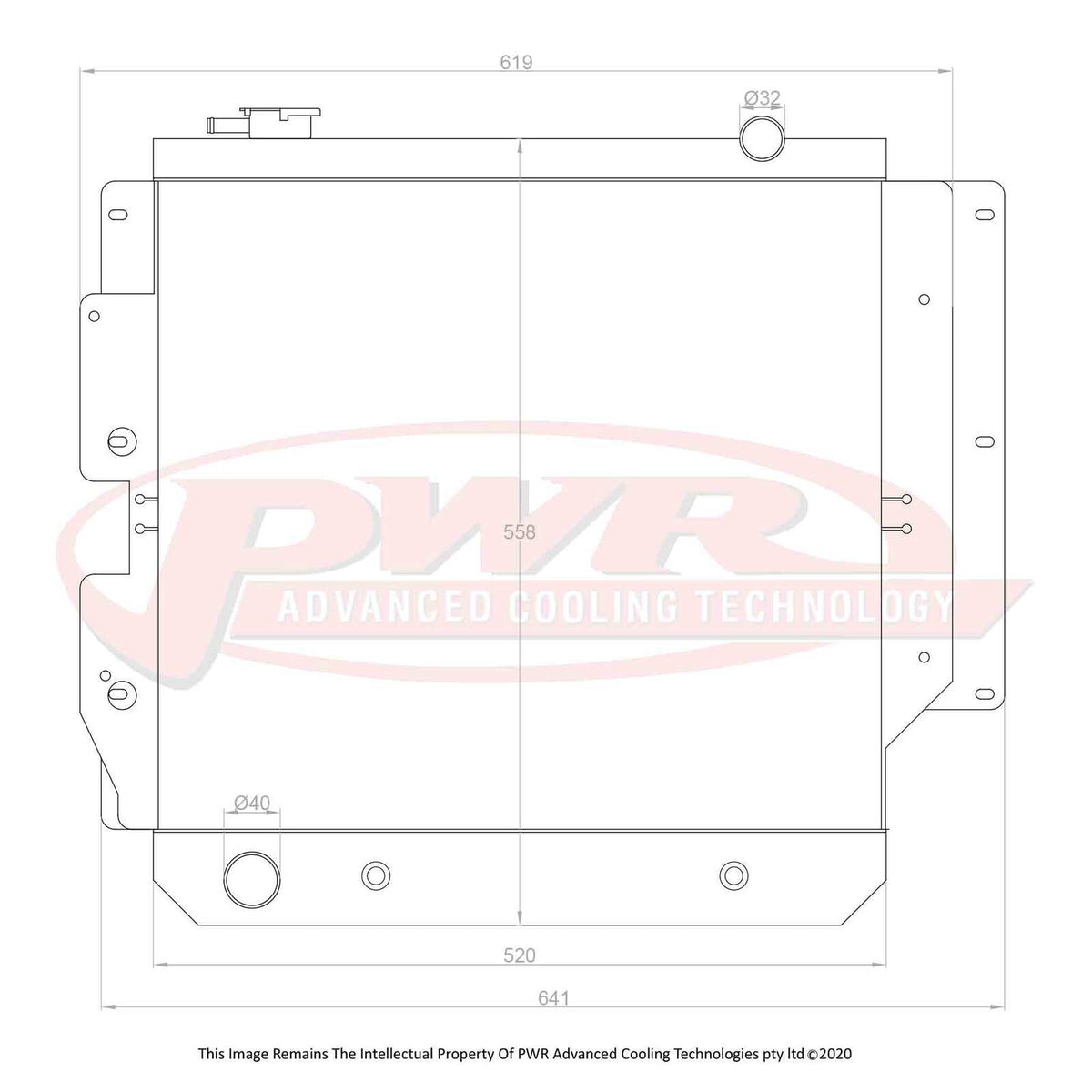 PWR 55mm Radiator - Jeep Wrangler TJ PowerTech 97-07