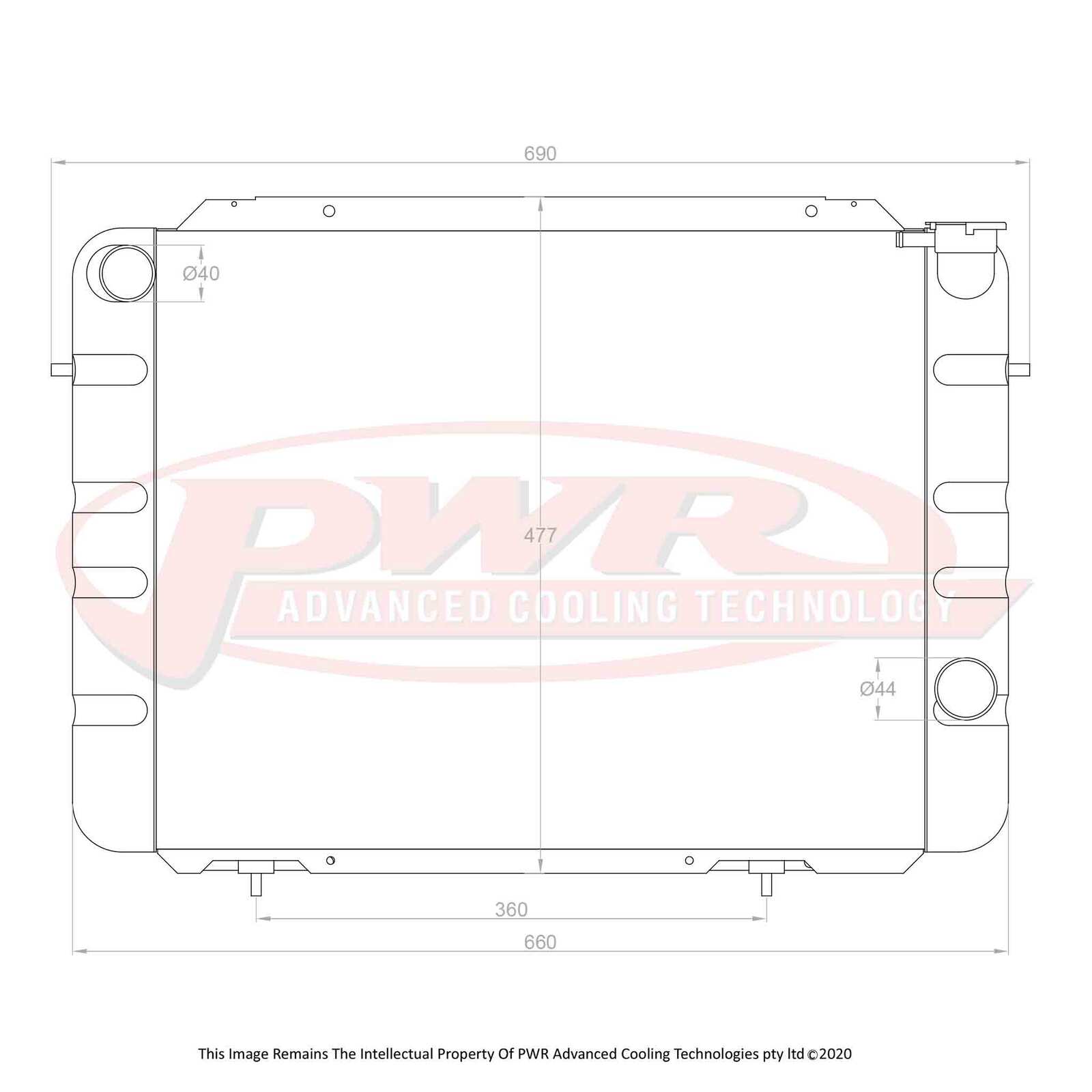 PWR 55mm Radiator - Holden Commodore VB-VK Chev V8 78-86