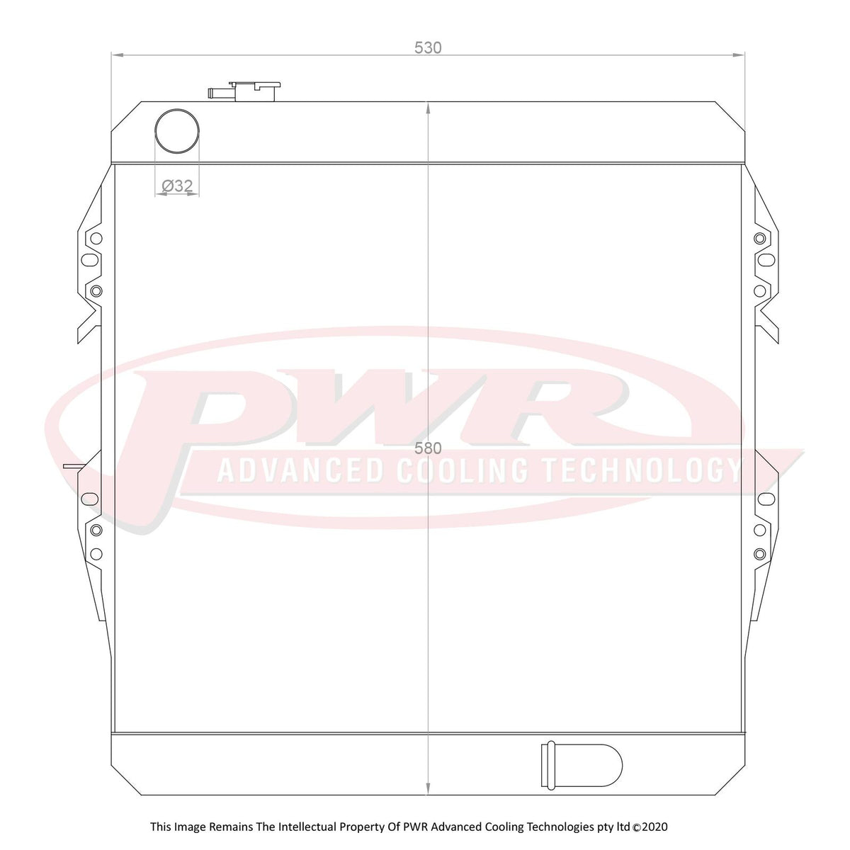 PWR 55mm Radiator - Toyota Hilux LN106 3.0L 89-97