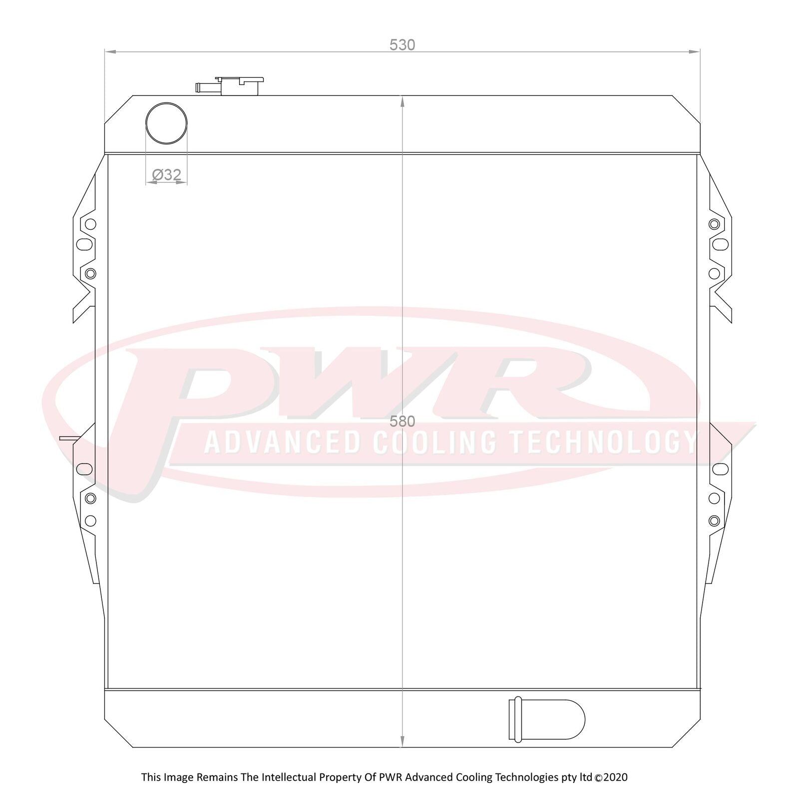 PWR 55mm Radiator - Toyota Hilux LN106 3.0L 89-97