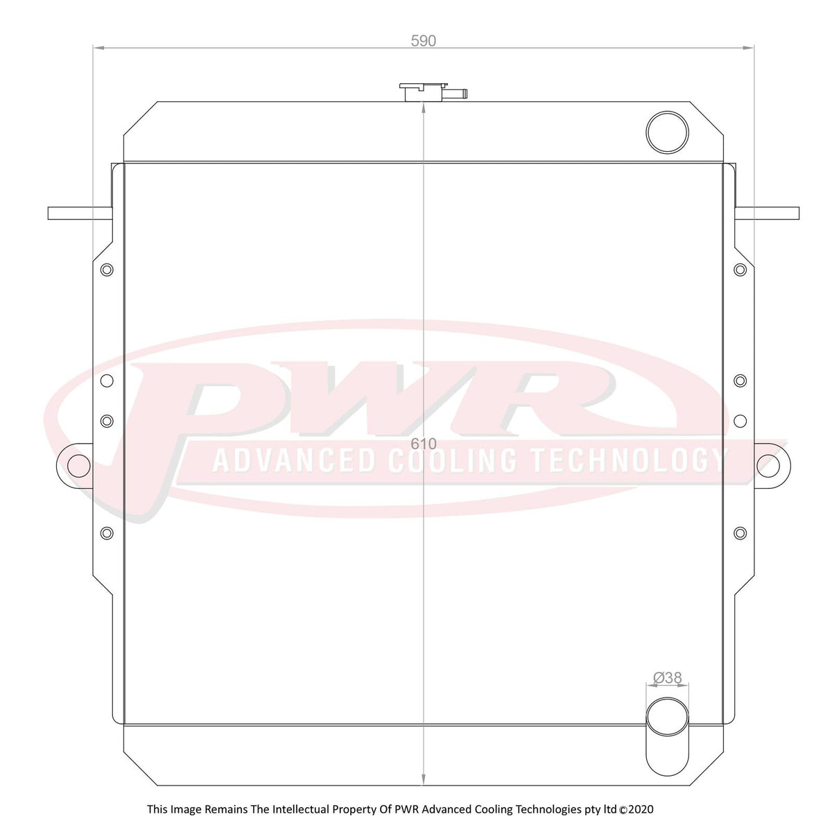 PWR 55mm Radiator - Toyota Landcruiser HJ 75 Series 85-90