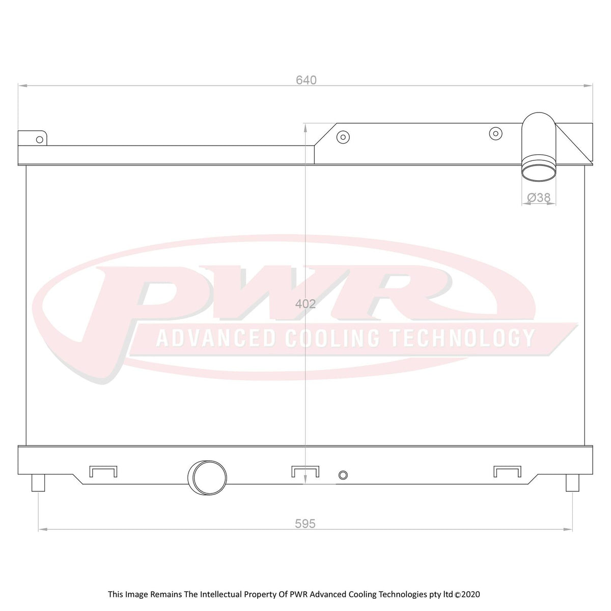PWR 55mm Radiator - Mazda RX7 FD Series 6-8 92-02