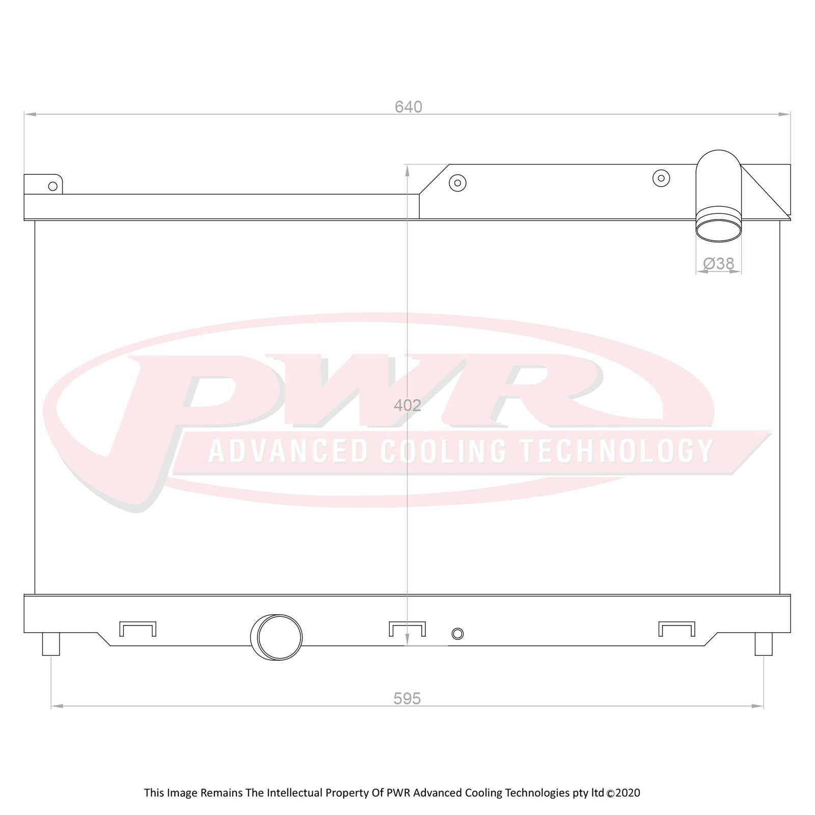 PWR 55mm Radiator - Mazda RX7 FD Series 6-8 92-02