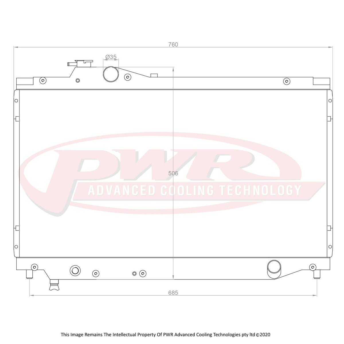 PWR 55mm Alloy Radiator - A80 Supra
