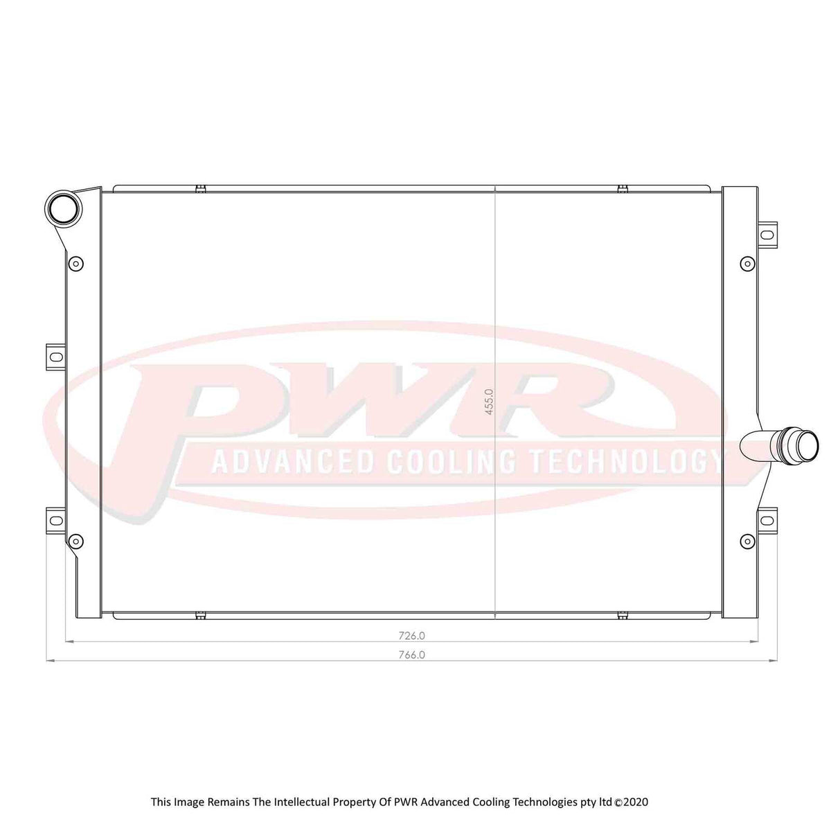PWR 42mm Radiator - VW Golf MK6 inc R 09-12