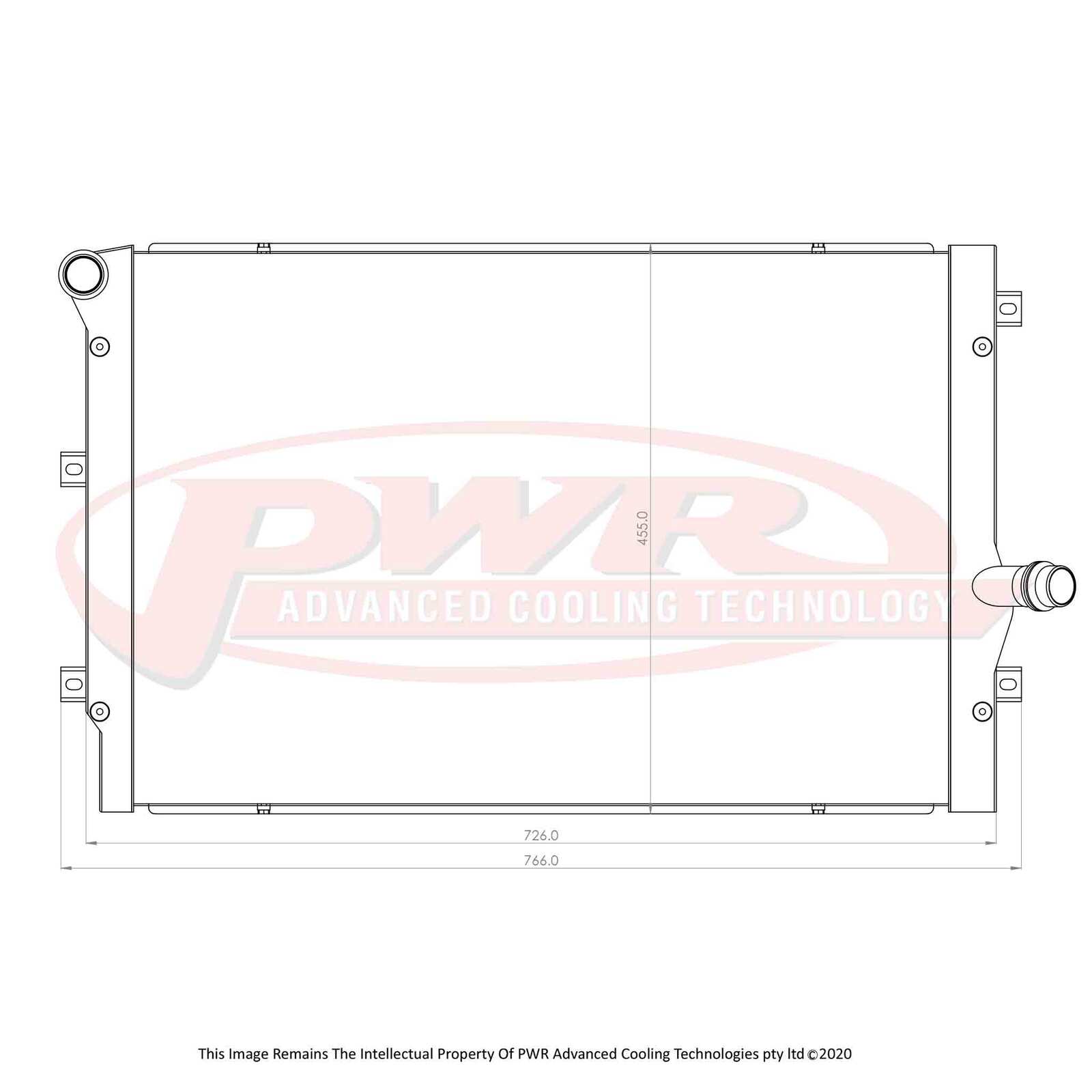 PWR 42mm Radiator - VW Golf MK6 inc R 09-12