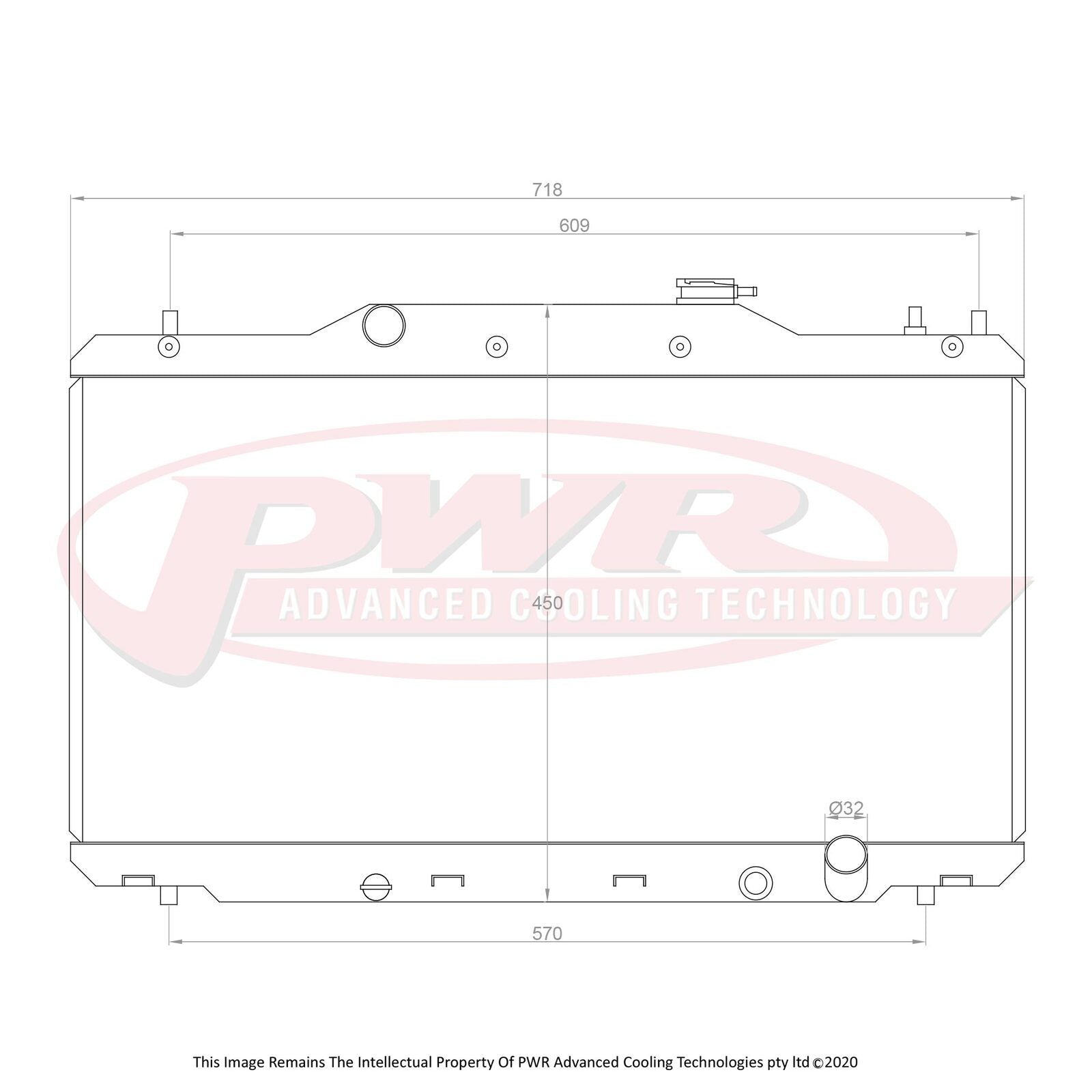 PWR 42mm Radiator - Honda Integra DC5 01-06