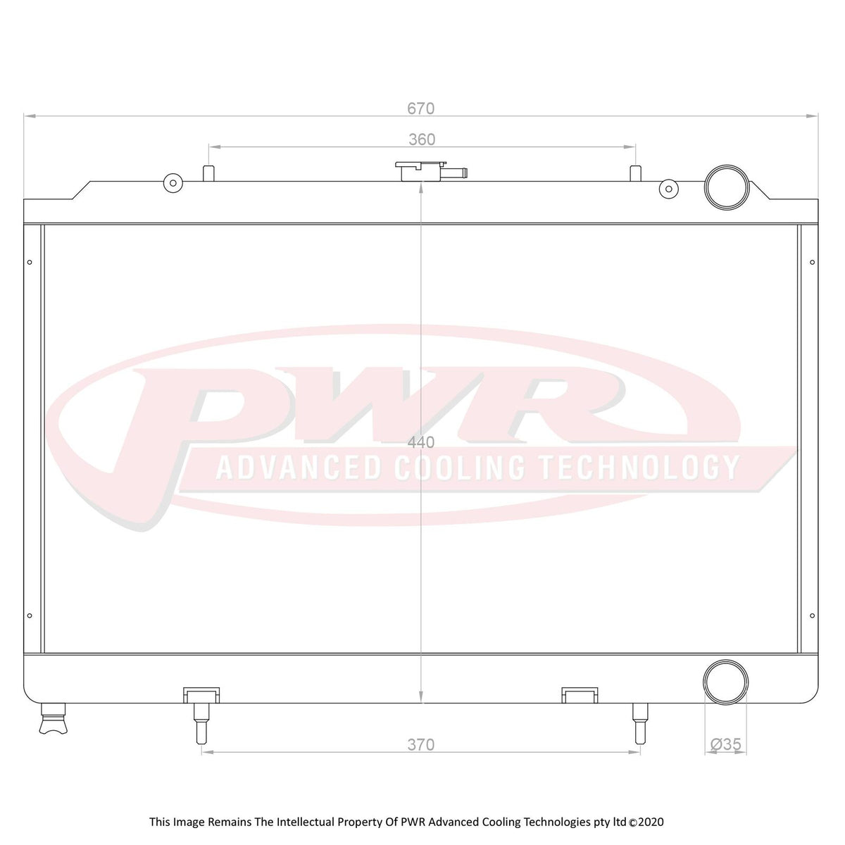 PWR 42mm Radiator - Silivia 180SX S13 CA18/DET 88-90