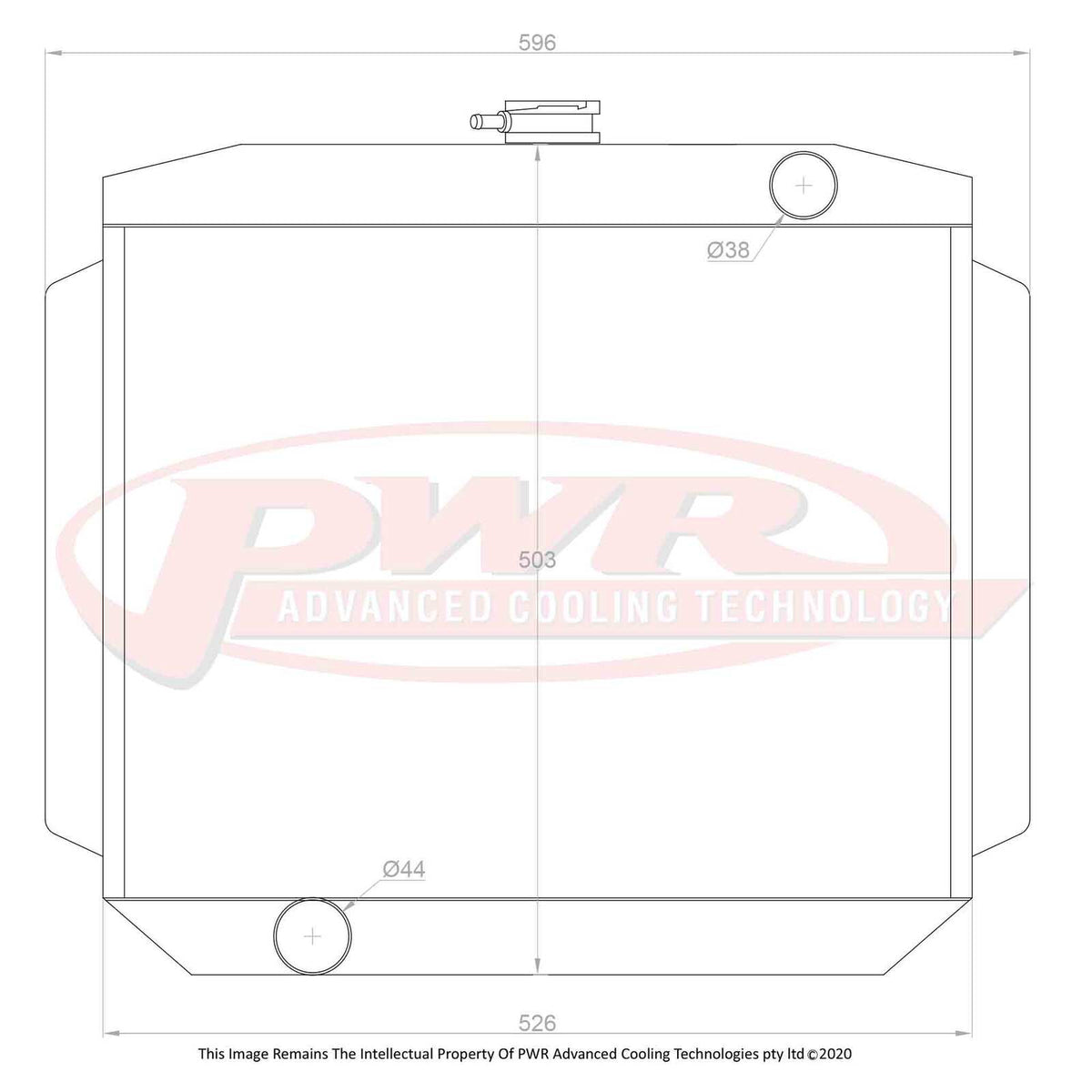 PWR 55mm Radiator - Ford Mustang Cleveland V8 1967