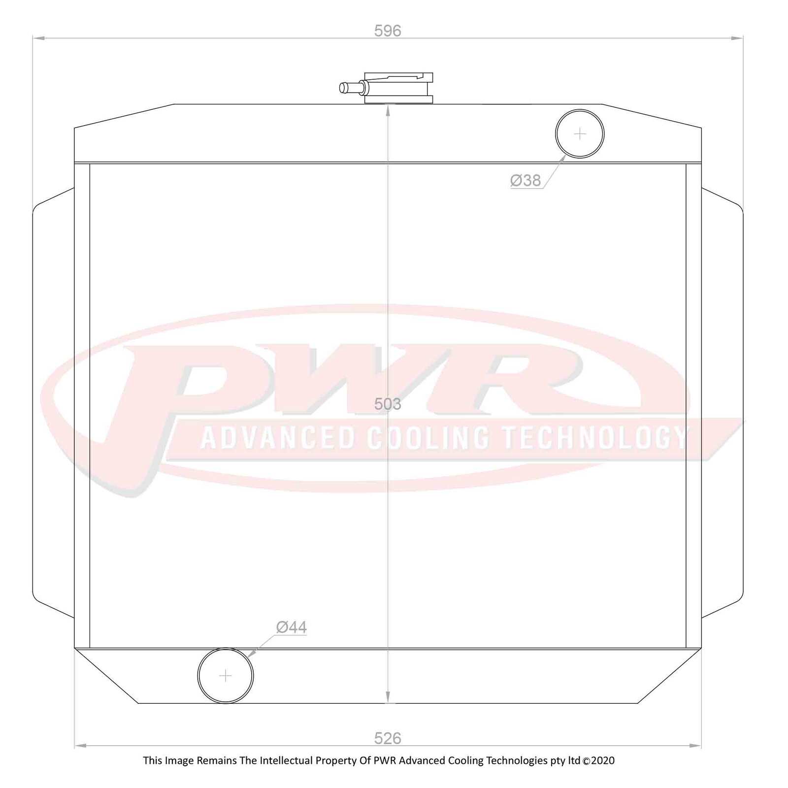 PWR 55mm Radiator - Ford Mustang Cleveland V8 1967