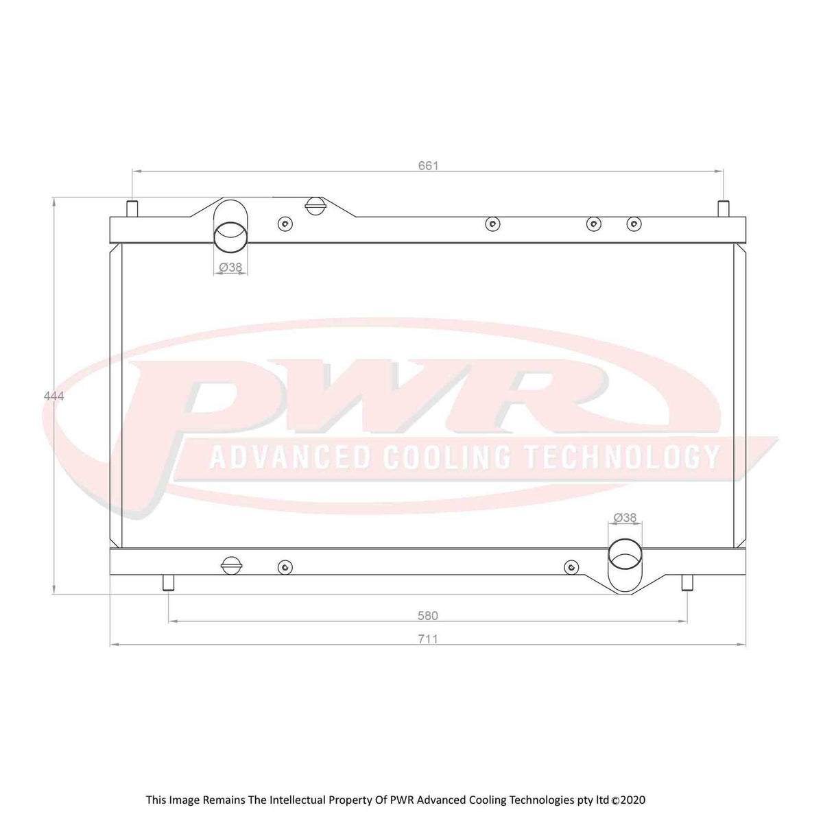 PWR 42mm Radiator - Honda NSX 3.0L V6 90-05