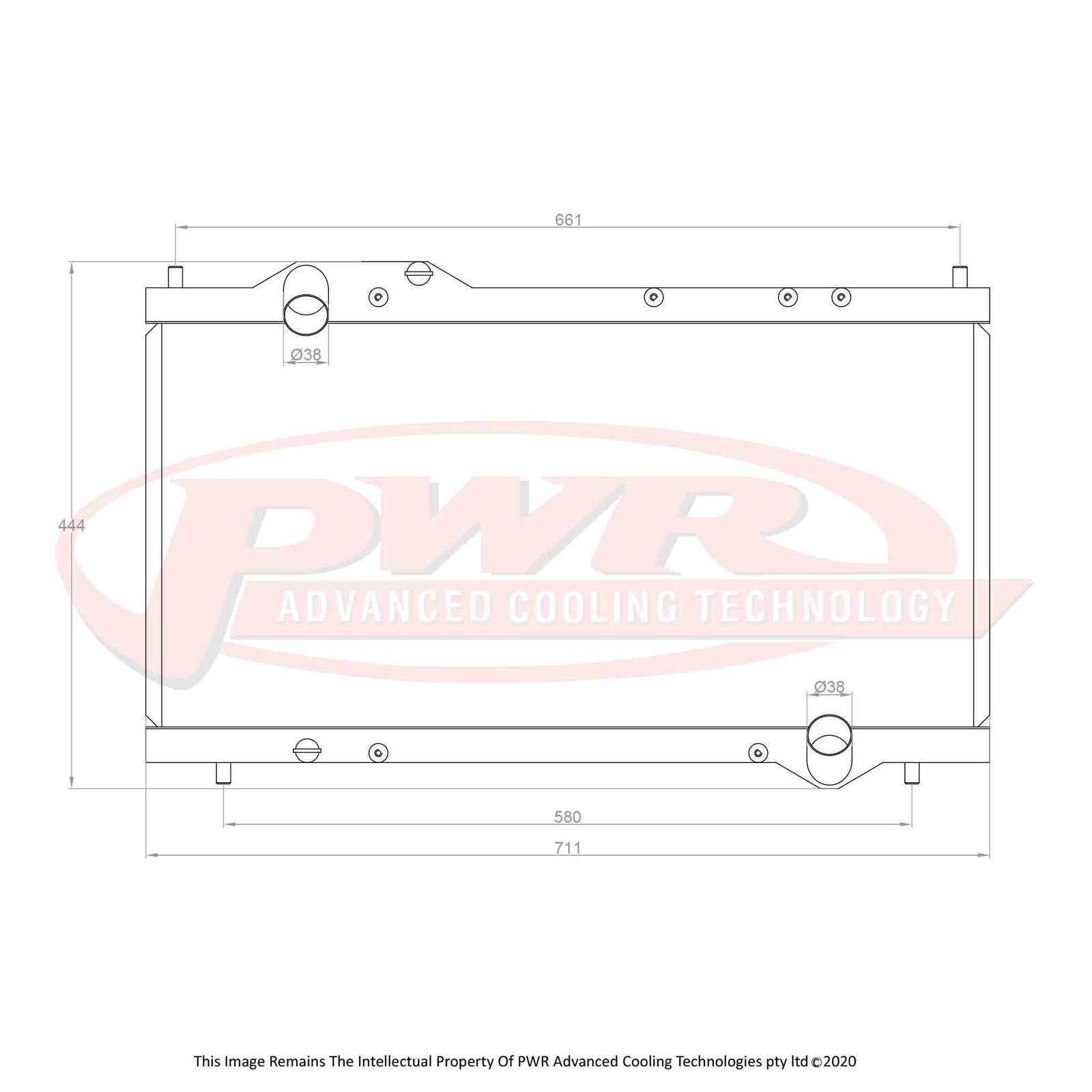 PWR 42mm Radiator - Honda NSX 3.0L V6 90-05