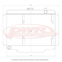 PWR 55mm Radiator - J10 Jeep V8 74-88