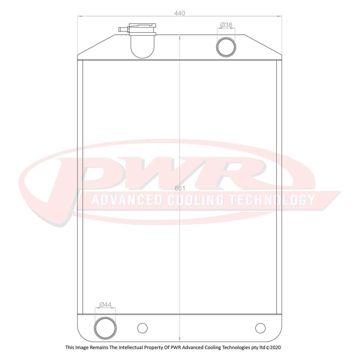 PWR 55mm Radiator - Ford Model 40B V8 1934