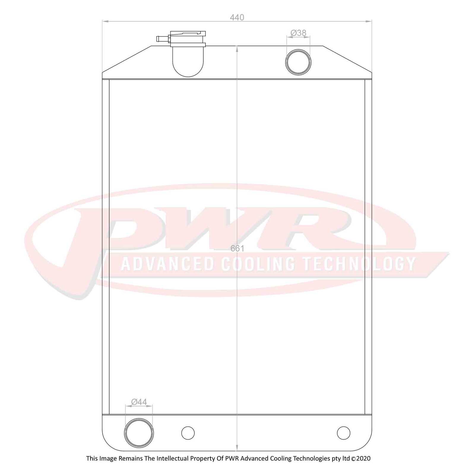 PWR 55mm Radiator - Ford Model 40B V8 1934
