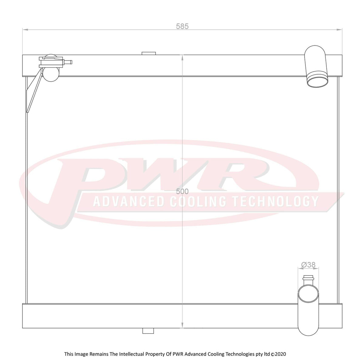 PWR 42mm Radiator - Mazda RX7 FC Series 5 89-92
