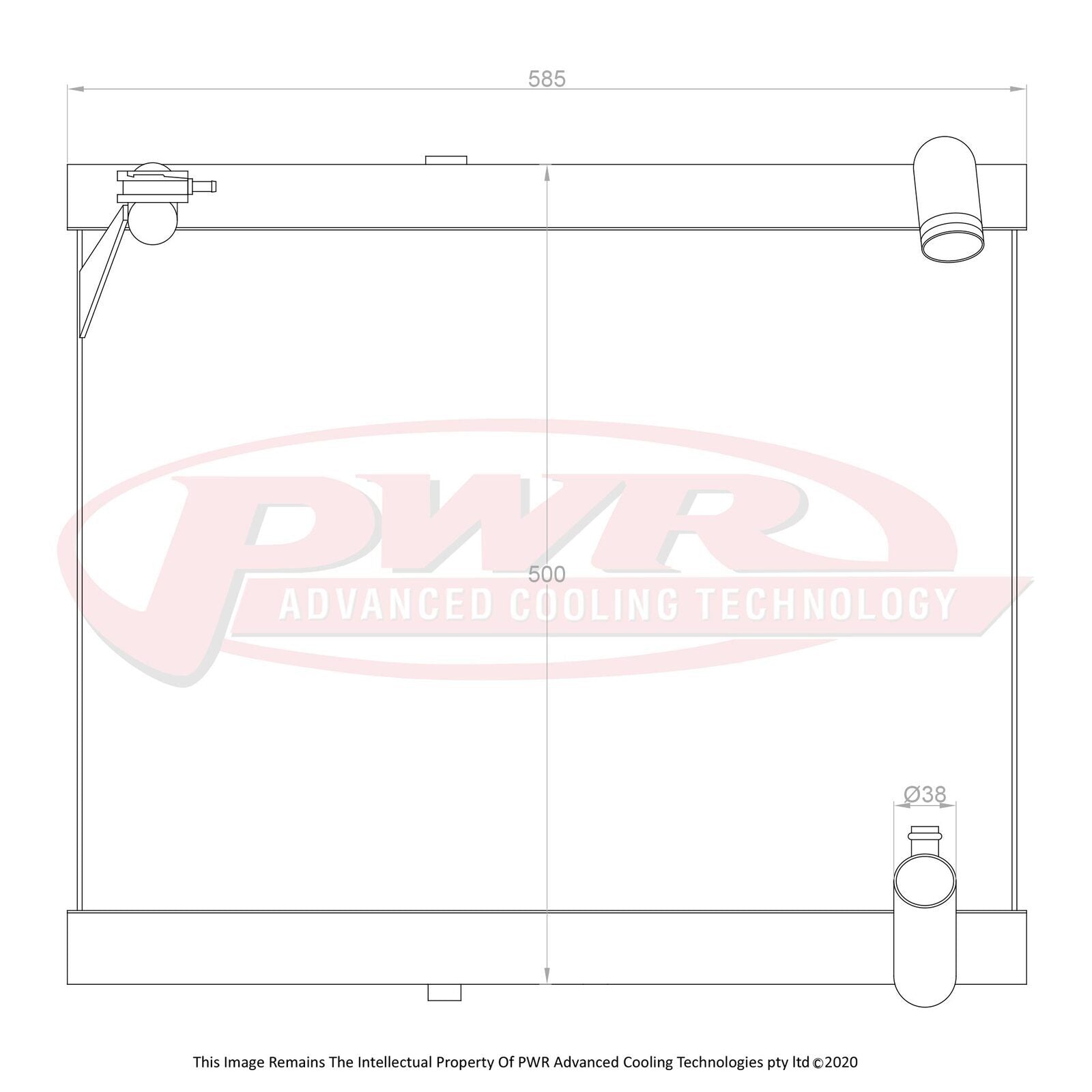 PWR 42mm Radiator - Mazda RX7 FC Series 5 89-92