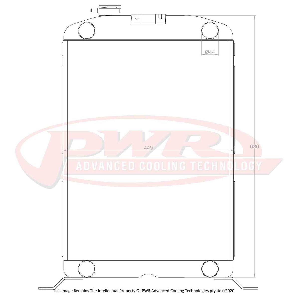 PWR 55mm Radiator - Ford V8 Engine 1938
