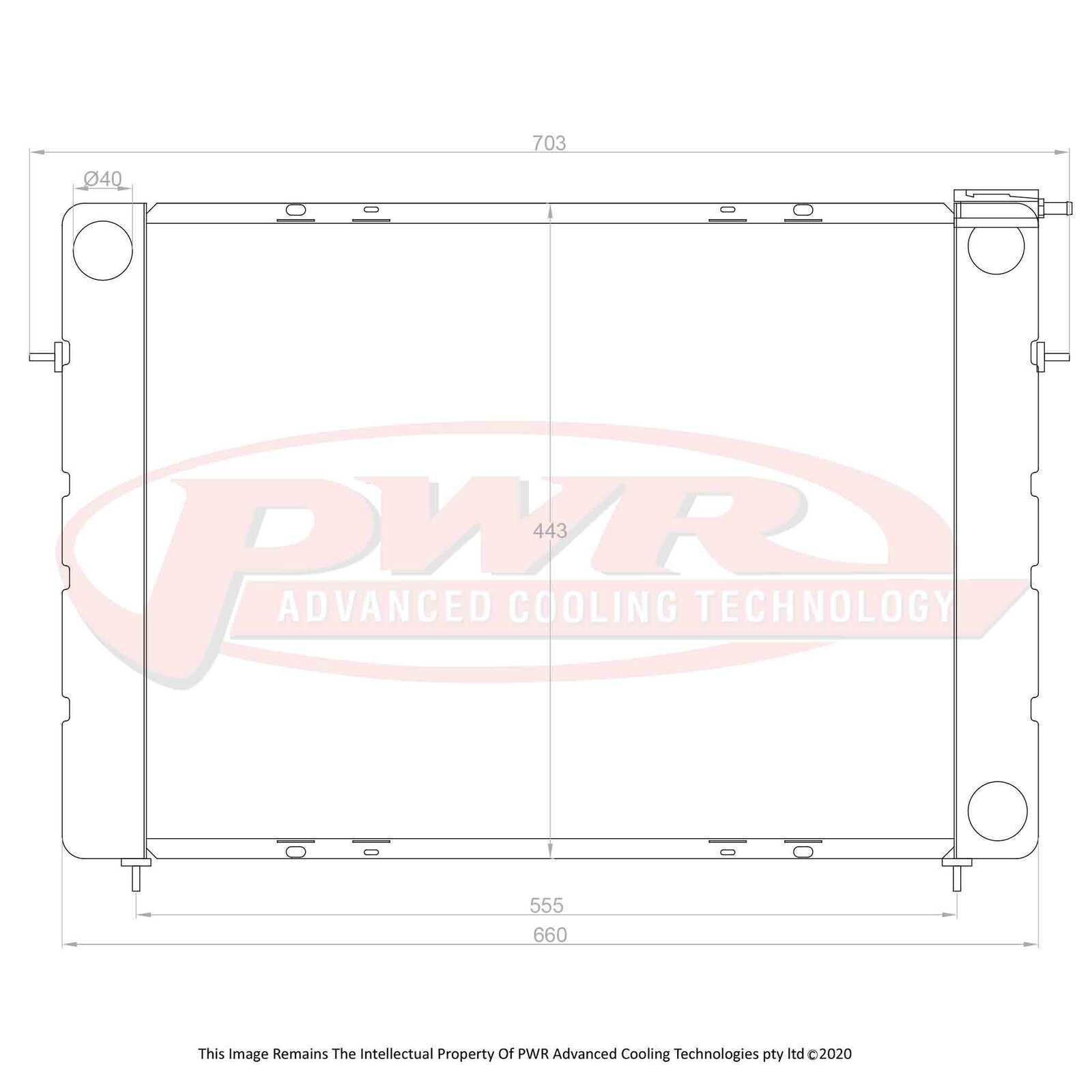 PWR 55mm Radiator - Holden Commodore VN Chev V8 88-91