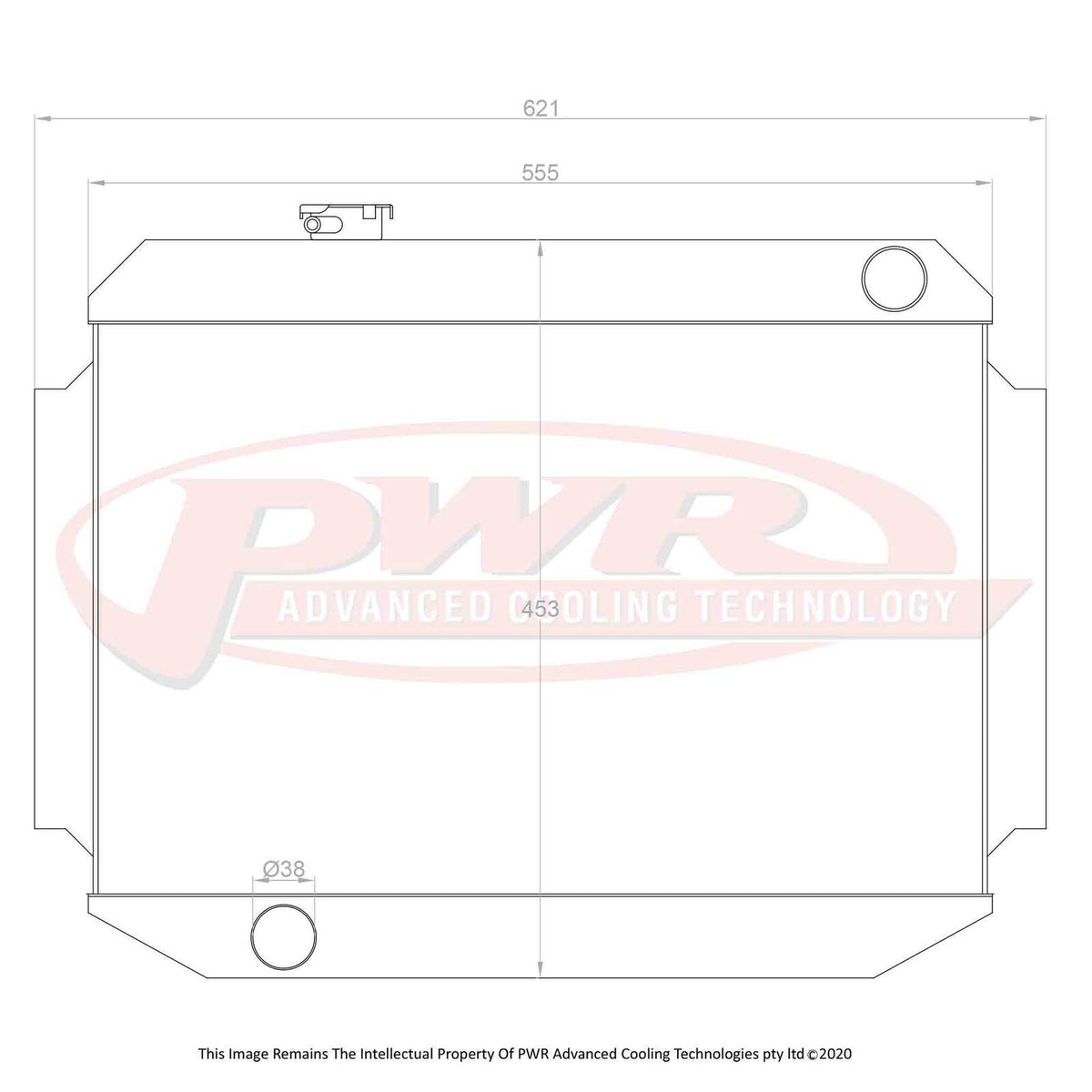 PWR 55mm Downflow Radiator - Holden Torana LC-LJ V8 69-74 - Garage 7