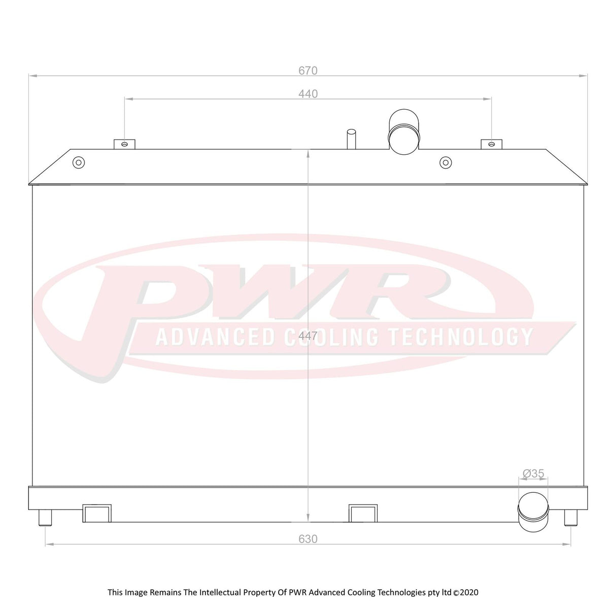 PWR 42mm Radiator - Mazda RX8 Series 1 02-08