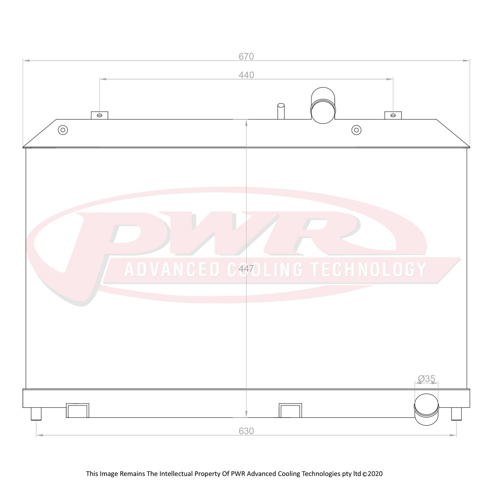 PWR 42mm Radiator - Mazda RX8 Series 1 02-08