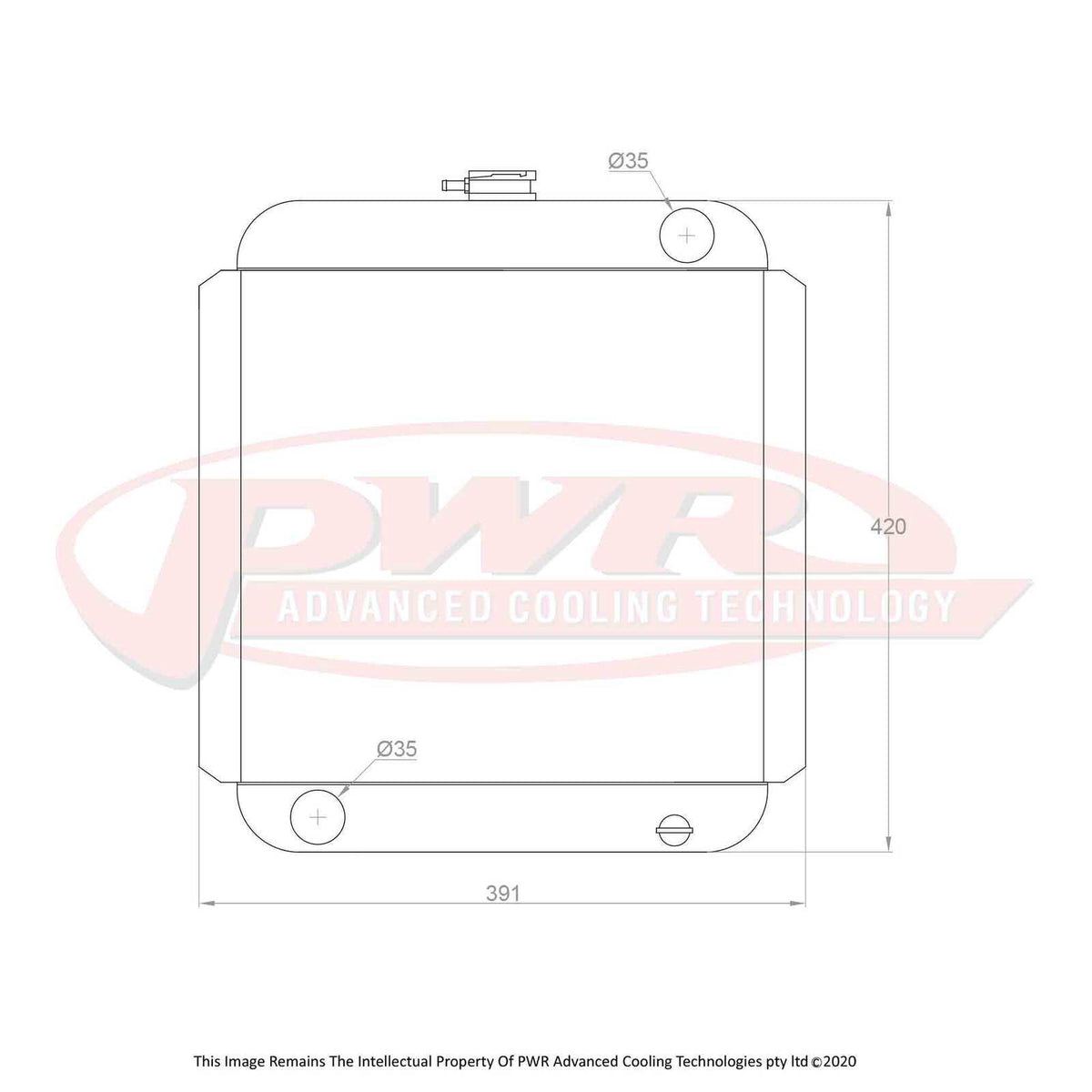 PWR 42mm Radiator - Datsun 1200 70-73