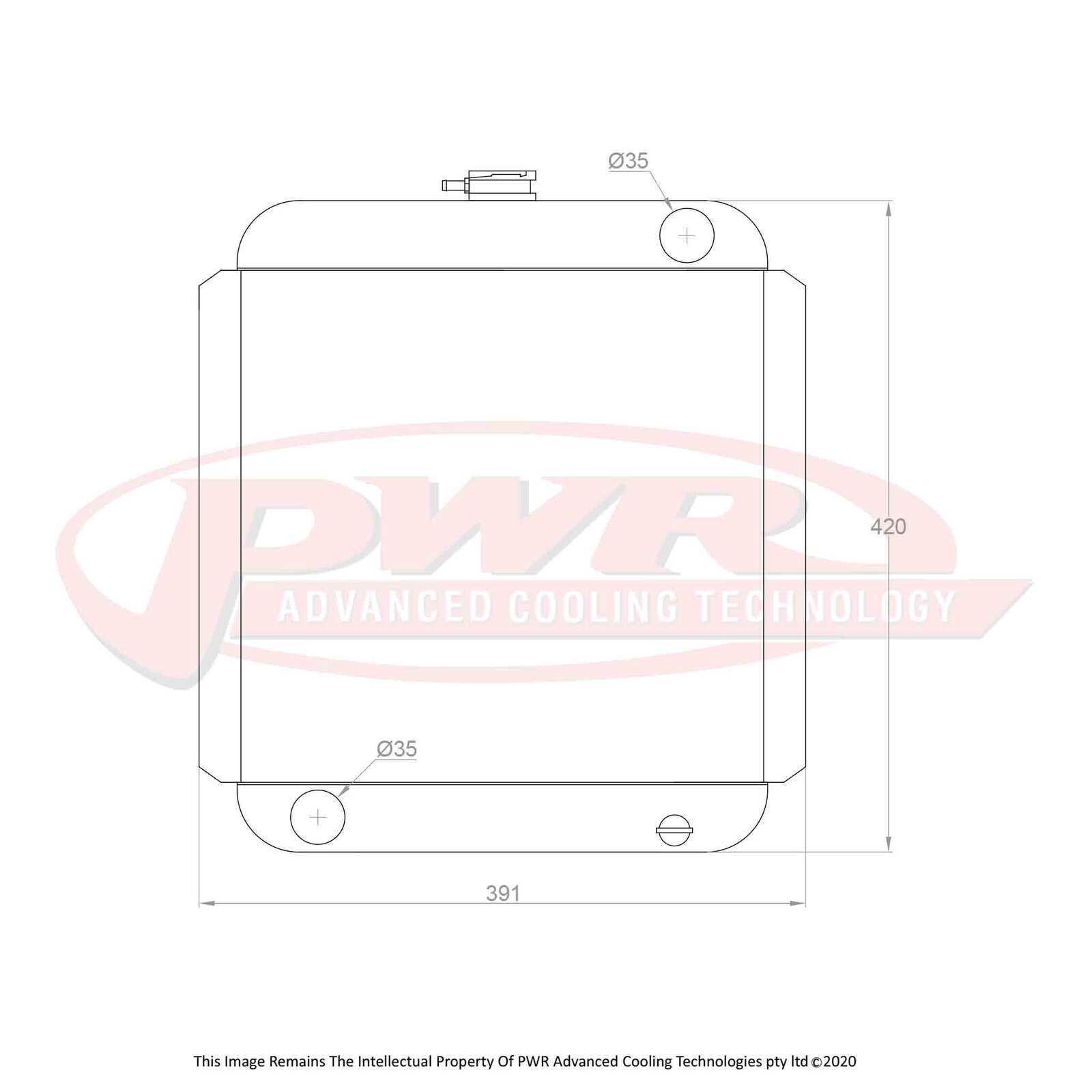 PWR 42mm Radiator - Datsun 1200 70-73