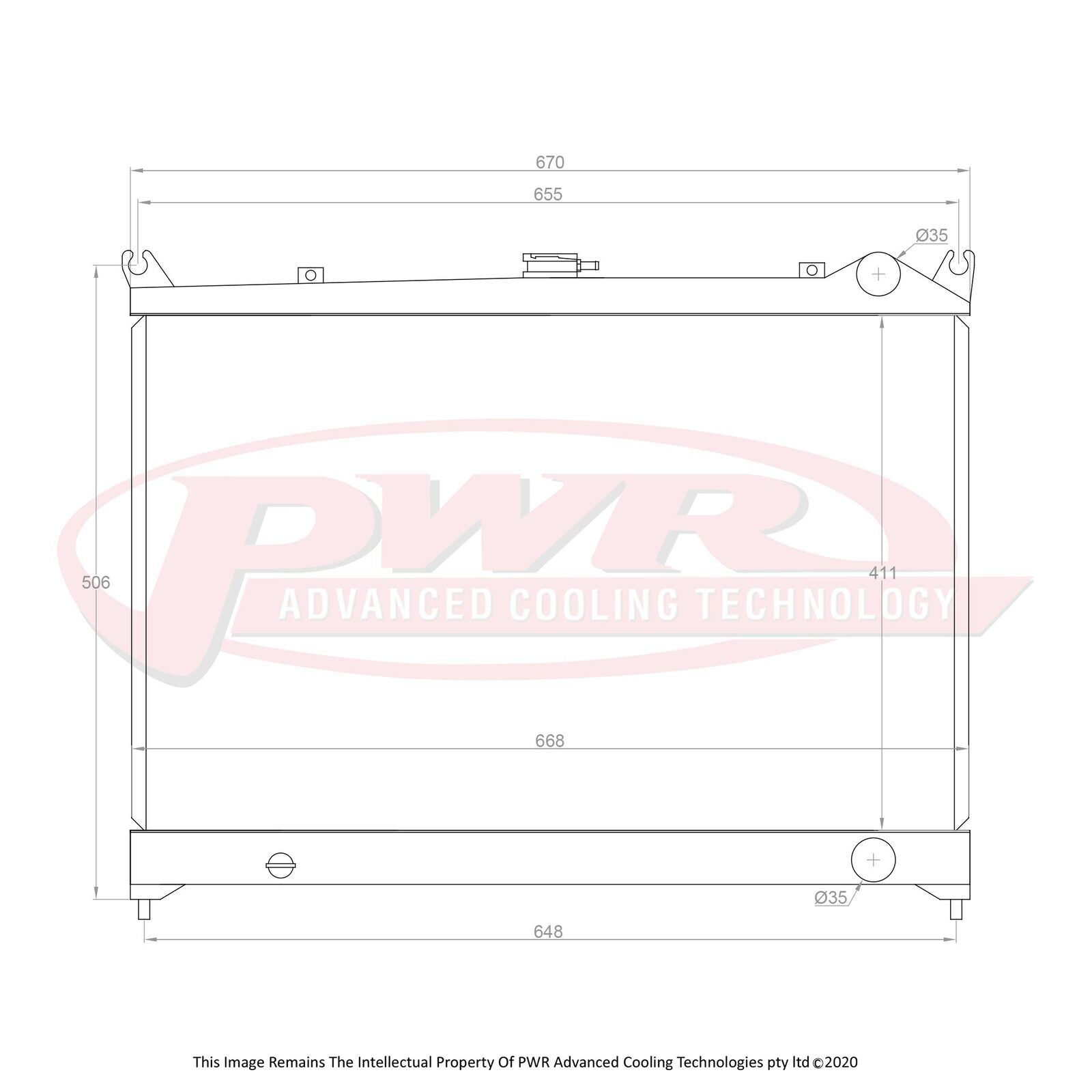 PWR 42mm Radiator - Nissan Skyline R31 RB30 85-90