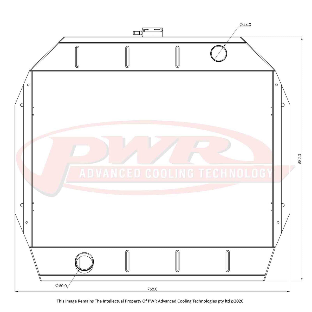PWR 81mm Radiator - Ford F100/F250/F350 V8 67-79