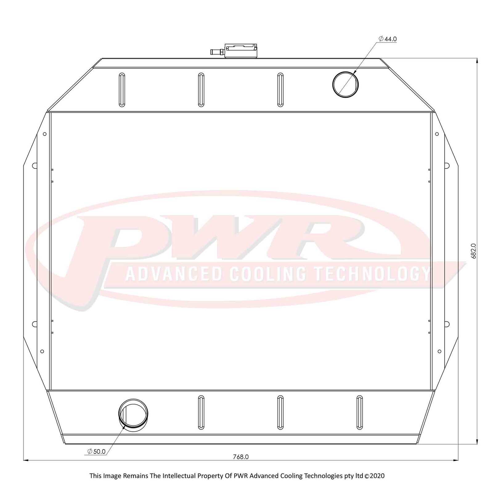 PWR 81mm Radiator - Ford F100/F250/F350 V8 67-79