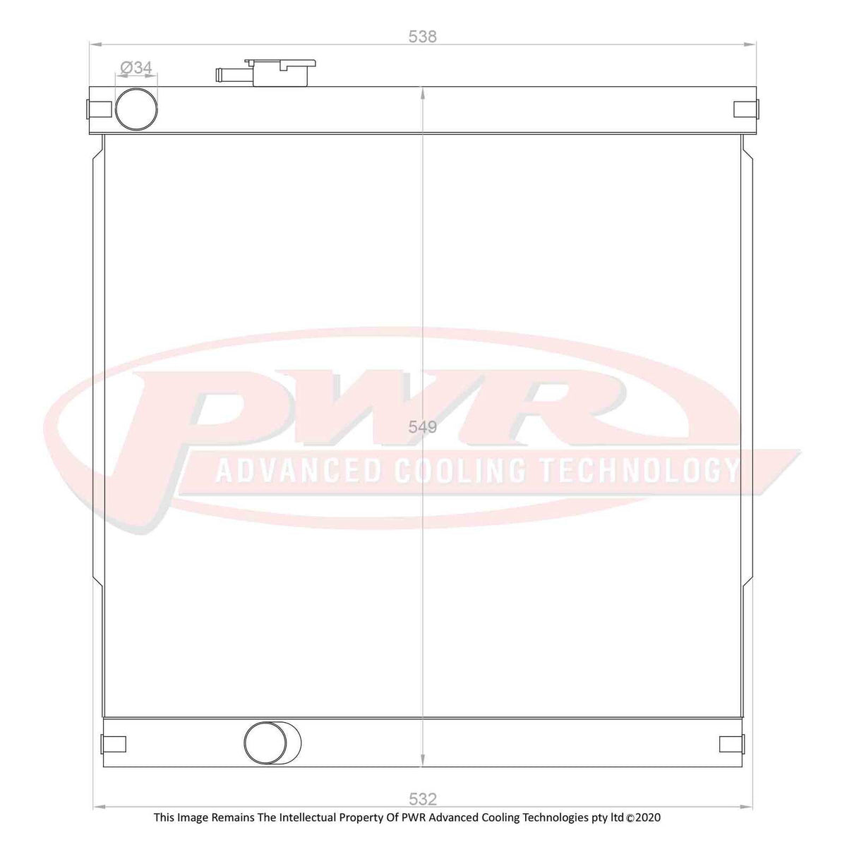 PWR 55mm Radiator - Toyota Hilux LN167 Diesel 1988