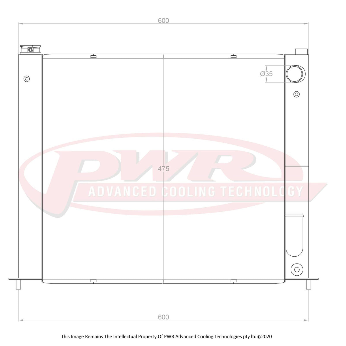 PWR 2-Pass 42mm Radiator - Nissan 300ZX Z32 89-00